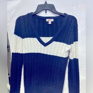 Arizona Jean Company Blue and White Sweater